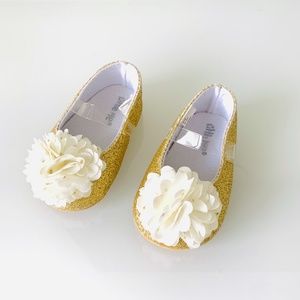 Gold Glitter Baby Shoes